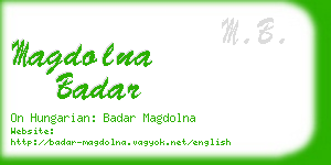 magdolna badar business card